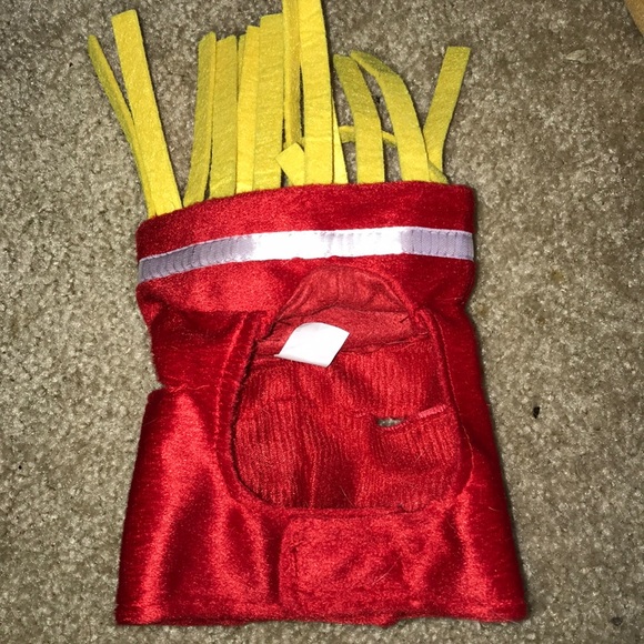 Dog Costume Hot Dog Fries Hat S/M Velcro Comfort - Picture 5 of 8